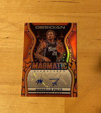 2024-25 Obsidian MARKELLE FULTZ Magmatic Electric Etch Orange Flood Auto #'d/99