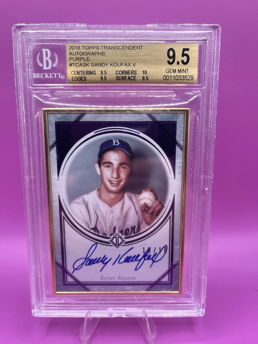 Sandy Koufax Baseball Serial Numbered Sports Trading Cards