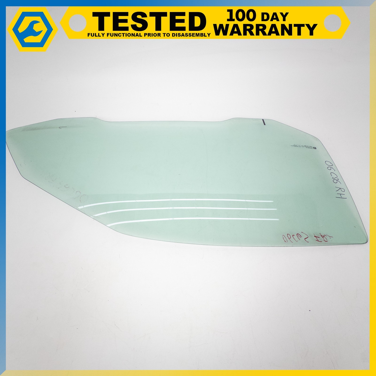 05-13 CHEVROLET CORVETTE C6 FRONT RIGHT PASSENGER SIDE DOOR WINDOW GLASS OEM