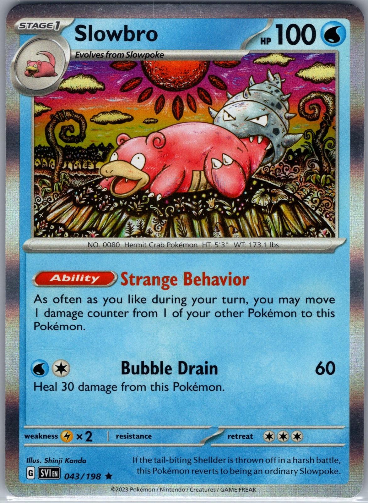 Slowbro 043/198 Rare Pokemon Holo Near Mint