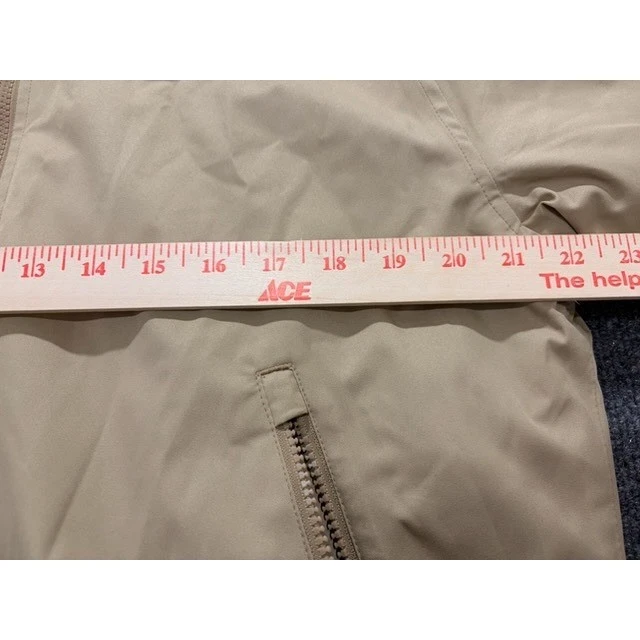 Orvis Mens Harrington Jacket Tan Khaki Fleece Lined Full Zip Size Medium - product detail image 5