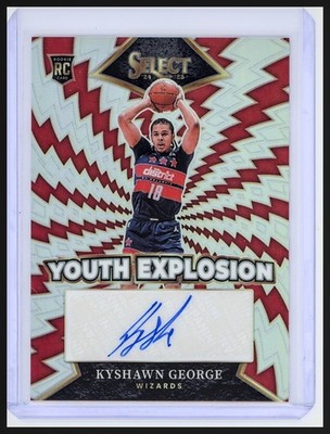 2024-25 Panini Select Kyshawn George RC Youth Explosion Signatures Prizm Auto