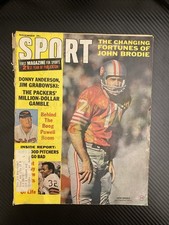 1966 Sport Magazine JOHN BRODIE JIM BROWN Cover 🏈