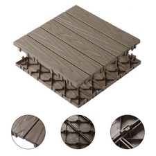 27 Piece Interlocking Deck Tiles 12 x 12 Wate...