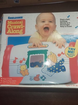 Vintage Shelcore Musical Crawl-Along Baby Toy