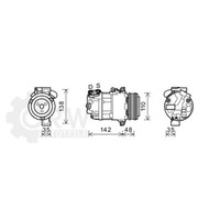 AVA Quality Cooling Kompressor Klimaanlage FüR BMW 3Er Touring BWAK390