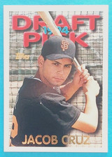 1995 TOPPS #521 JACOB CRUZ 1994 #1 DRAFT PICK ROOKIE SAN FRANCISCO GIANTS NR-MT