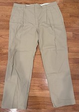 Red Kap Men's Pleated Twill Pants Industrial Pant Khaki 40x32 Brand New