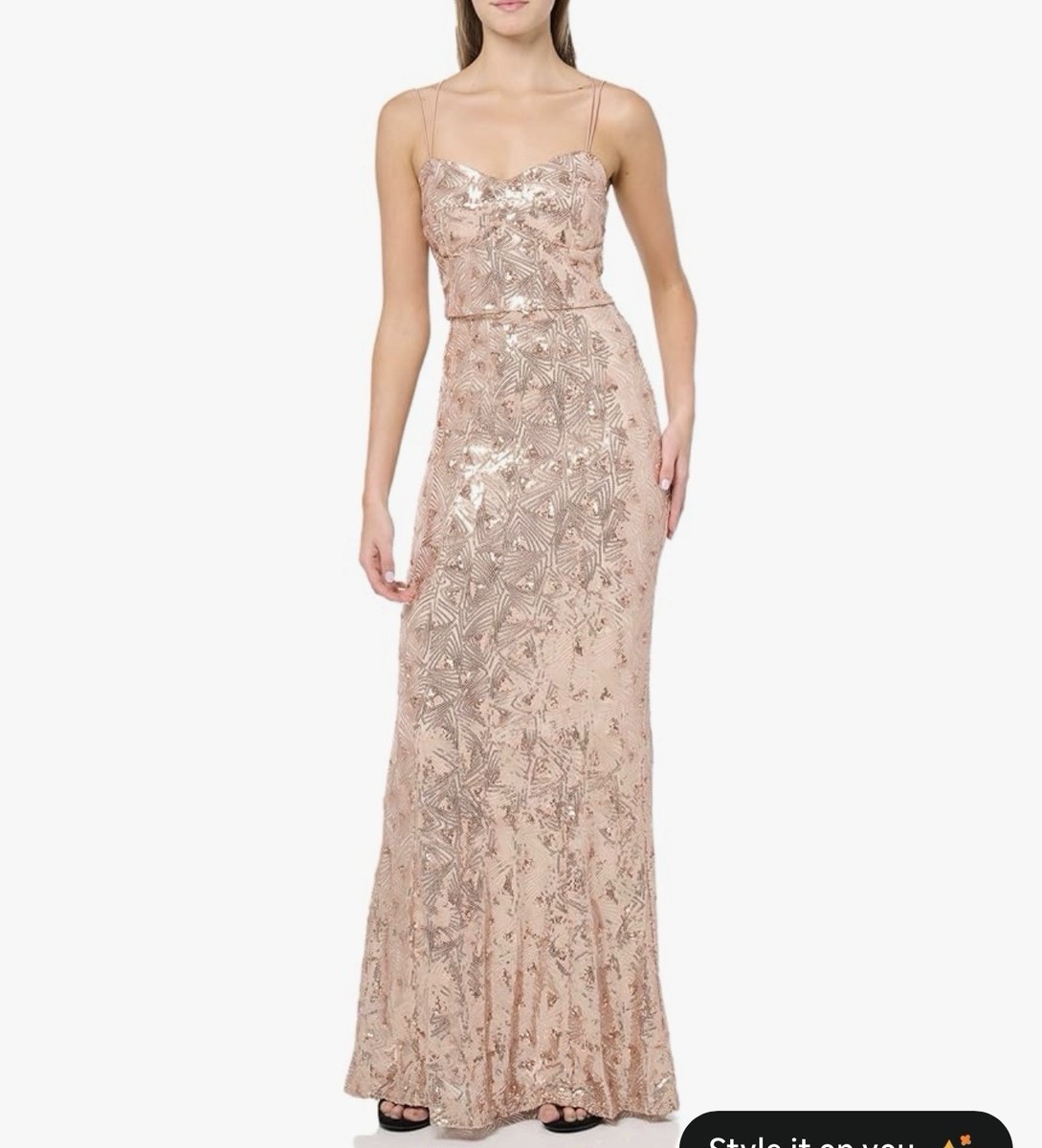 NWT Speechless Rose Gold Sequin Maxi Dress  Size 5  Elegant Formal/Prom  Gown | eBay