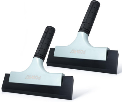 All-Purpose Car Window Squeegee 2 Pack 8'' Double Edge Squeegee Blades Non-Slip