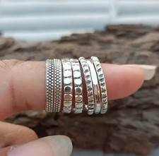 Silver stacking rings, 925 Sterling silver ring, Set Of 7 Rings silver All size