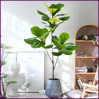77-135cm (53.1in) Artificial Fiddle Leaf Ficus Fig Plant for Outdoor