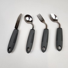 Weighted Adaptive Utensils Set 4pc Parkinsons Arthritis Tremor Spoon Fork Knife