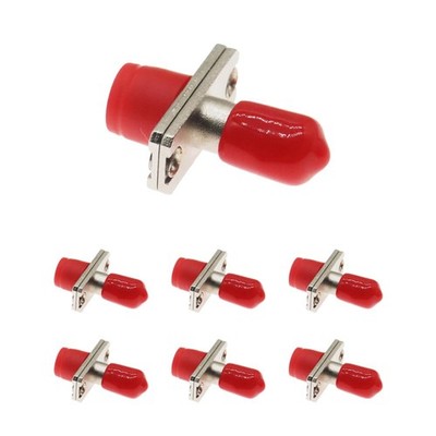 6-Pack FC-ST Single Mode Simplex Metal Fiber Optic Coupler Adapter Joiner