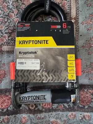 Kryptonite KryptoLok Series 2 STD U Lock w/ 4  Flex Cable Bicycle Bike Security