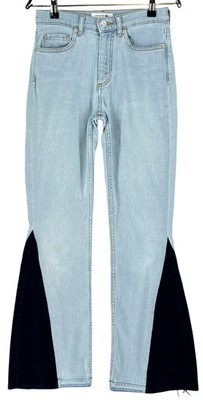 Lacoste Damen Slim Fit Jeans Stetch Flared W26 L31 Blau Denim