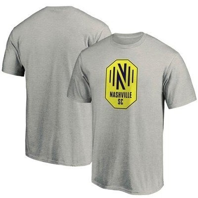NEW Men's Fanatics MLS Nashville SC Primary Logo Graphic SHIRT GRAY SOCCER L XL