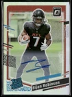 2023 Donruss Optic Bijan Robinson Rated Rookie Auto Holo Prizm Falcons RC