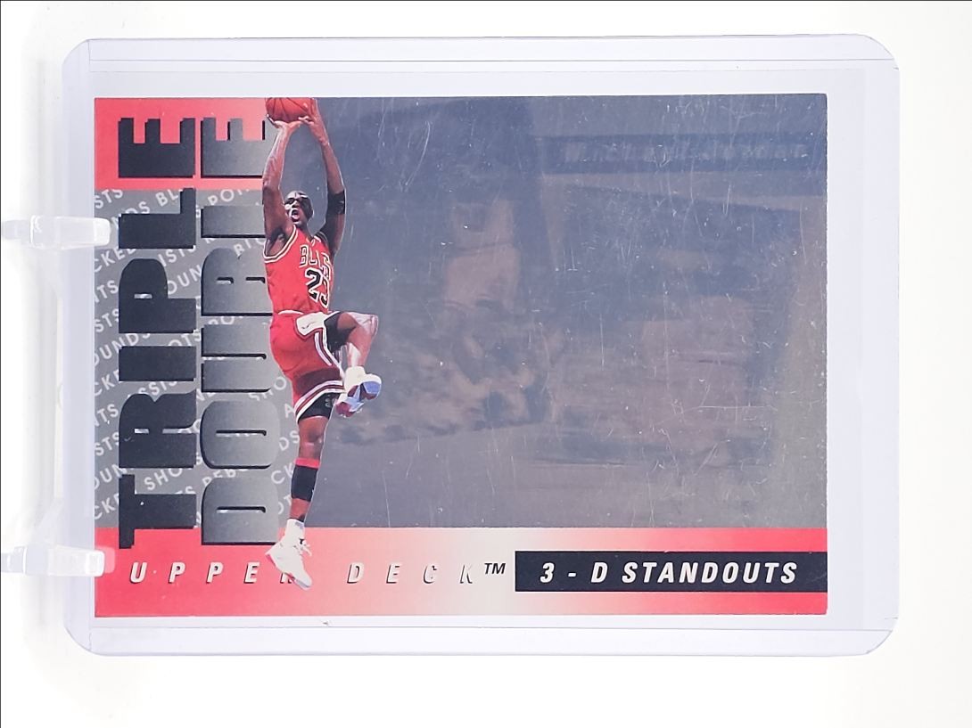 MICHAEL JORDAN 1993-94 UPPER DECK TRIPLE DOUBLE 3-D STANDOUTS BULLS Q6277