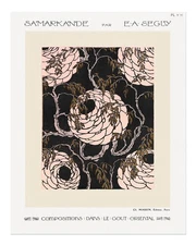 Elegant Floral Wall Art Poster by E.A. Seguy - Art Deco Style