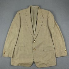 Ermenegildo Zegna Blazer Jacket Mens 44R Brown Tan Houndstooth High Performance