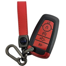 Coolbestda for Ford Key Fob Cover TPU Shell Protector Holder Standard, Red