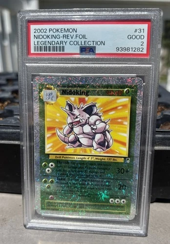 2002 POKEMON LEGENDARY COLLECTION #31 NIDOKING-REVERSE FOIL PSA 2