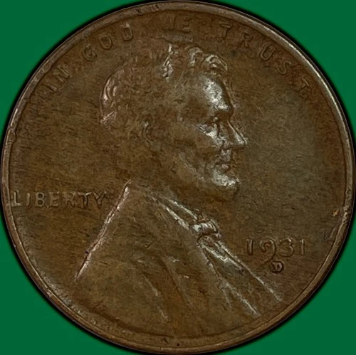 1931-D Lincoln Wheat Cent Extremely Fine XF Coin #34246