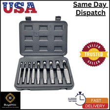9 Pcs Leather Hole Punch Round Working Hollow Cutting Mat for Watch Band, Belt