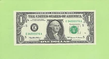 1999 ..UNCIRC $1  E 3455 5570 A  .... 1999 $1  E-A      QUAD CENTER  '5555'