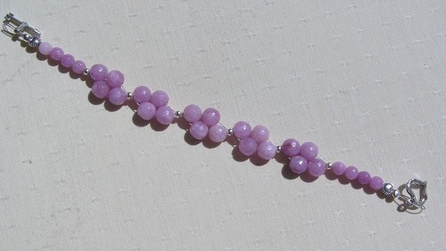 Lavender Amethyst Gemstone Beaded Chakra Bracelet "Enchanted Heather" - Picture 7 of 7