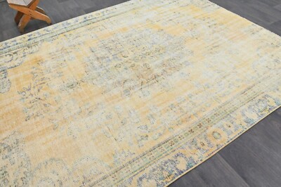 Oushak Türkisch Vintage Teppich 6x7 Kelim Rug Anatolisch Handarbeit Boho Deko...
