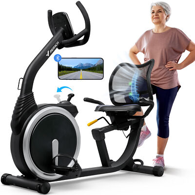 MERACH S19 High-end Magnetic Recumbent Adults Exercise Bike Smart