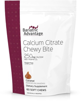 Calcium Citrate Chewy Bites 250mg with Vitamin D3 for Bariatric Surgery Patie...