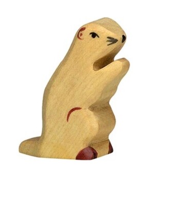 Holztiger 80132 Murmeltier 5 cm Holzfiguren Serie Wildtiere