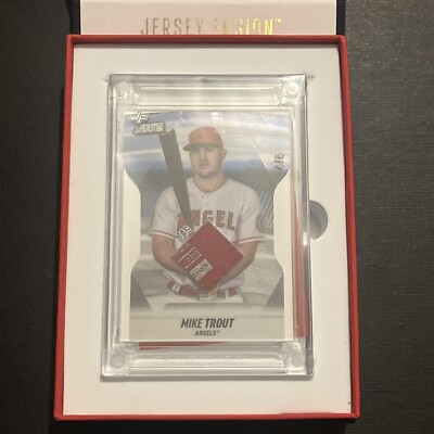 Jersey Fusion Mike Trout Angels Game Used Tag Patch 4/5