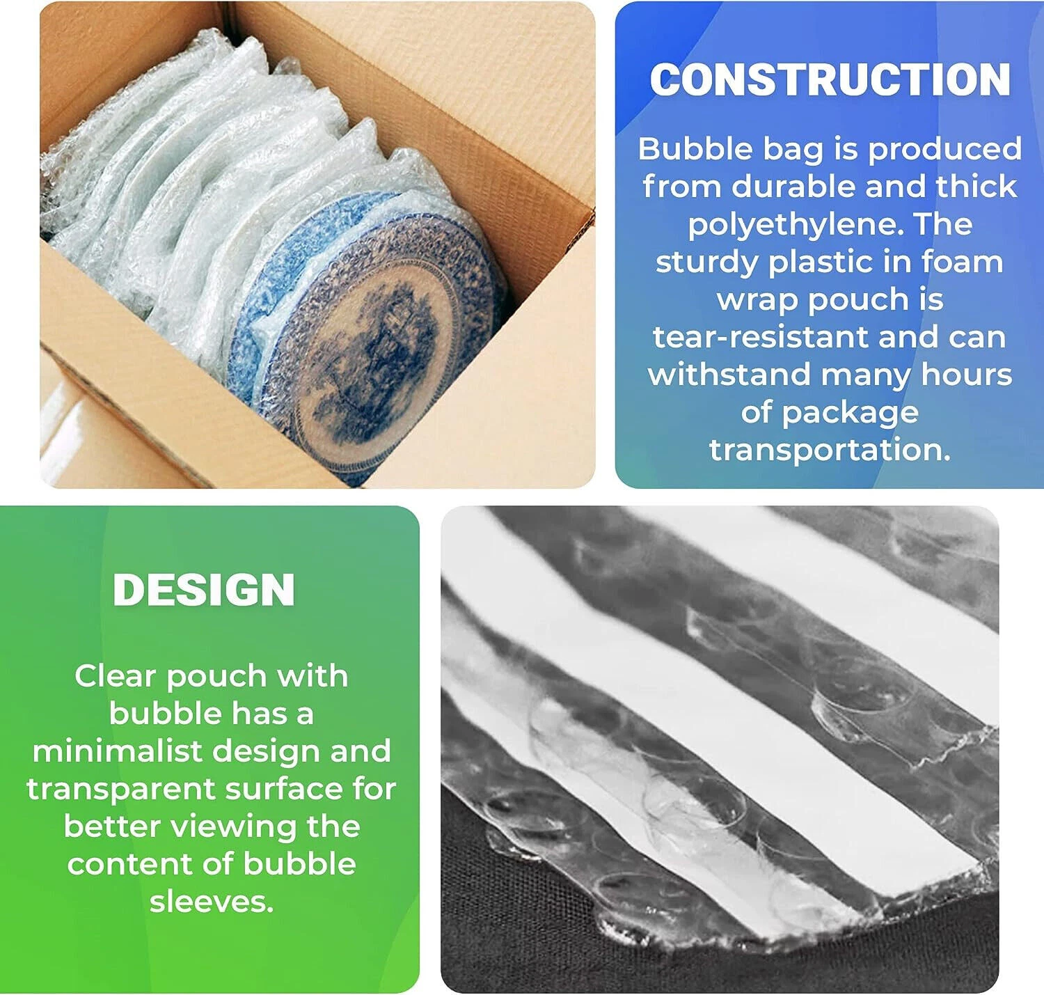 250 Pack 8" x 17.5" Bubble Out Pouches Bags Protective Mailers Self Seal Cushion image 8