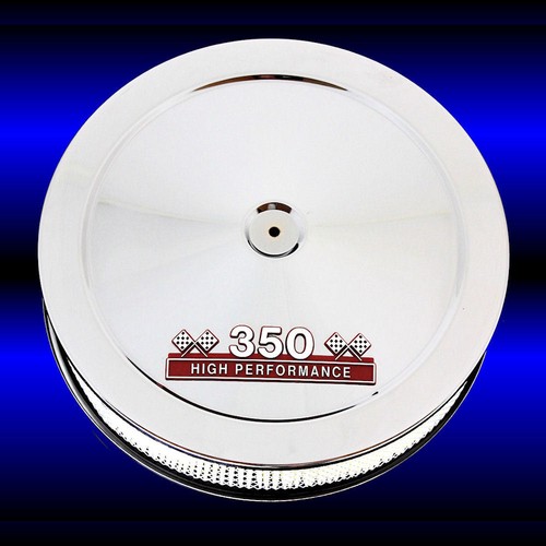 Air Cleaner SBC 350 Chrome for Small Block Chevy 350 Engines with Red 350 Emblem eBay