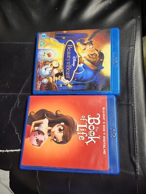 LOT OF 2: Beauty and the Beast (BD /UK IMPORT) + THE BOOK OF LIFE (BD+NO DVD)