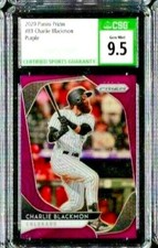 2020 Panini Prizm Charlie Blackmon Purple Prizm CSG 9.5  