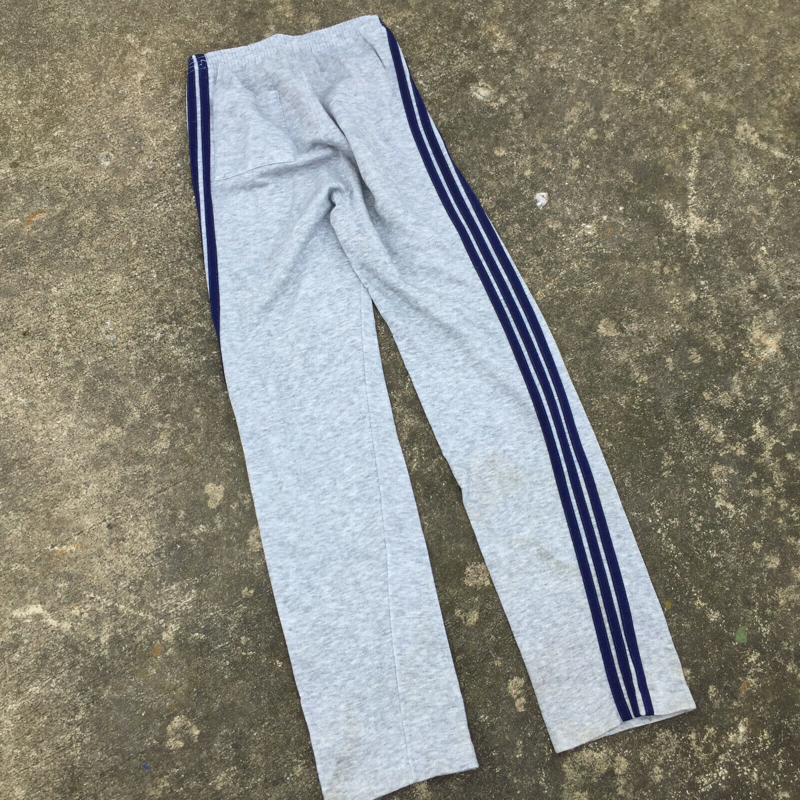 Vintage 70s 80s Adidas Trefoil Gray Stripe Sweatpants… - Gem