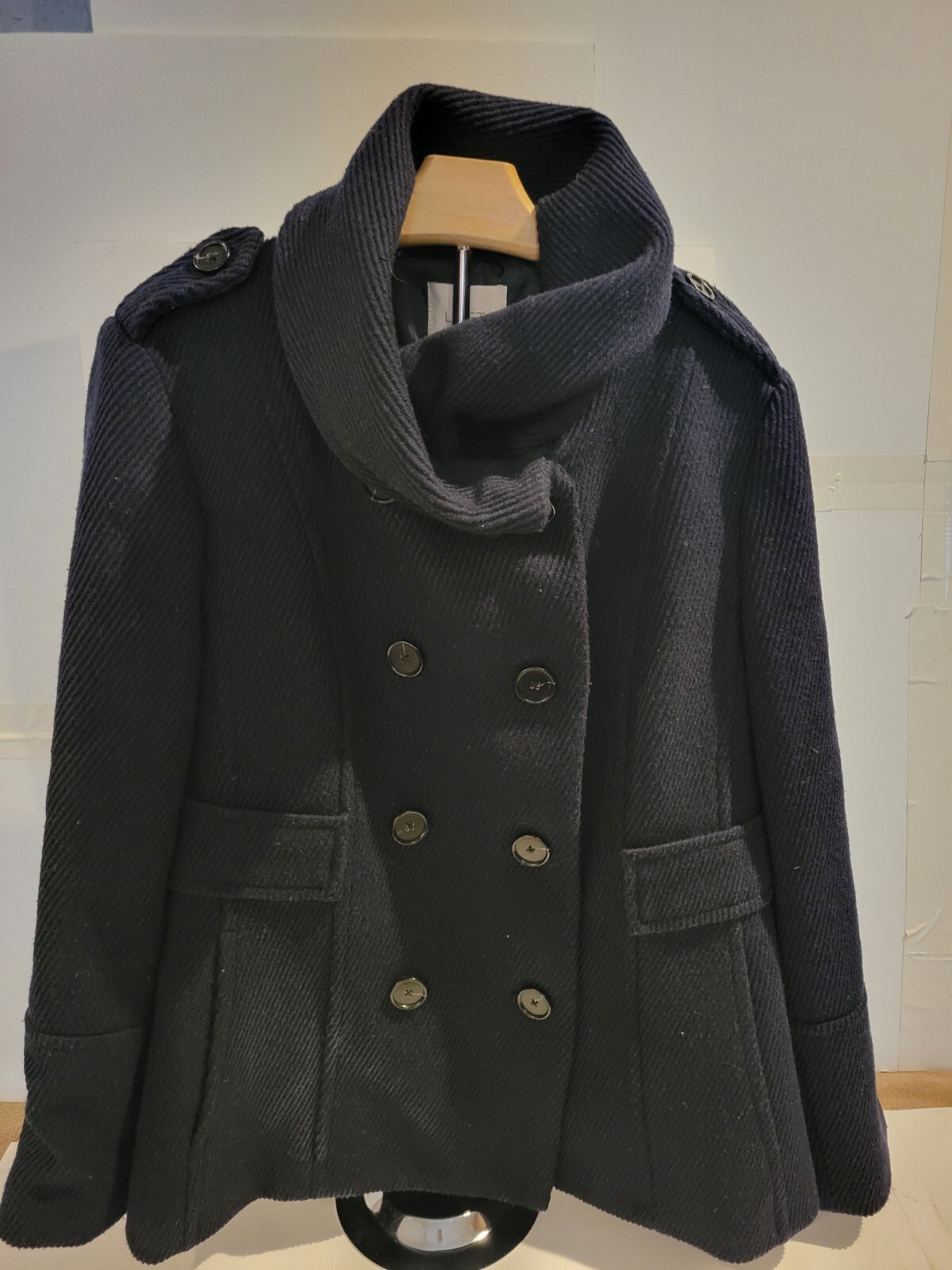 Ann Taylor Loft Dark Blue Jacket Peacoat Womens Large