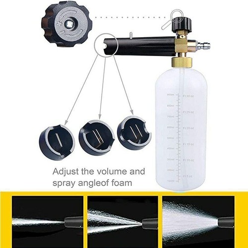 1/4" Snow Foam Lance Cannon Soap Bottle Sprayer Pressure Washer Gun Jet Car Wash - Picture 9 of 27