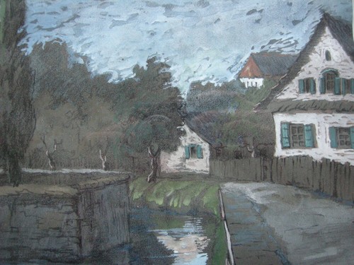 Rudof Sokol (1887-1974) Dachau Am Kanal Orig Pastell signiert 1998 gerahmt - Picture 5 of 8
