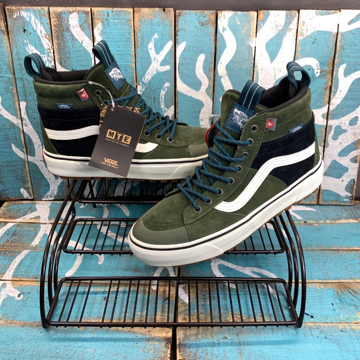 Vans SK8 HI MTE Green Ultrarange Gore Tex Mens 7.5/Womans 9 