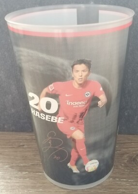 Collectors Krombacher beer mug cup Knauf Hasebe Eintracht Frankfurt