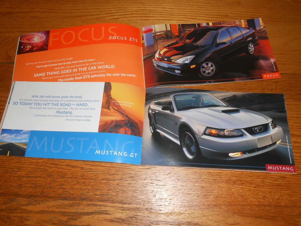 2002 FORD MUSTANG ZX2 FOCUS BROCHURE / BIG 52 p. CATALOG / NY TWIN