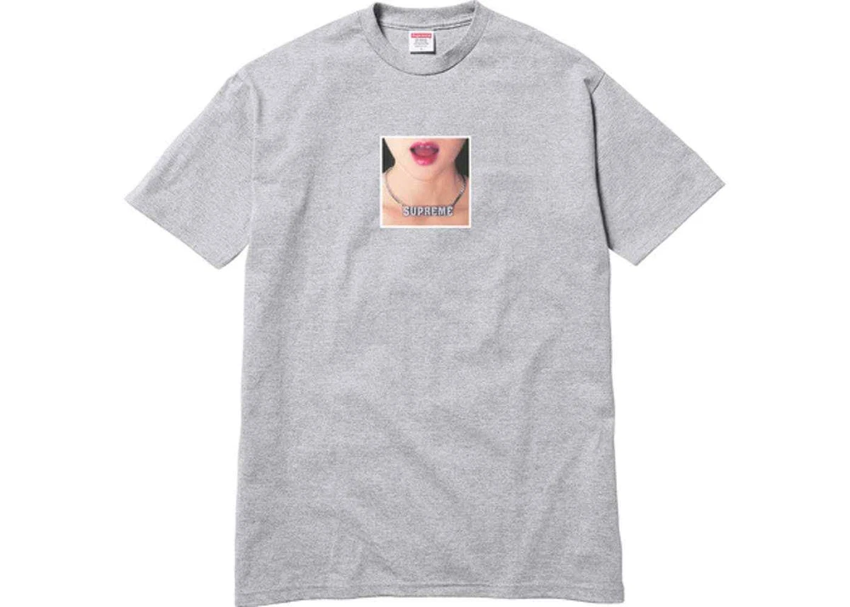 Supreme Necklace Tee T-Shirt Heather Grey Size XL Sealed W/Receipt