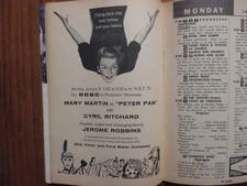 Jan-1956 TV Guide(PETER PAN/MARY MARTIN/VAUGHN MONROE/LIFE OF RILEY/MICKEY MOUSE