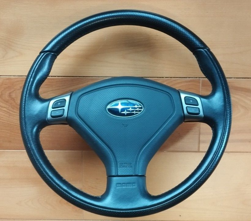 JDM 03-08 Subaru Forester STI SG9 SG5 OEM Momo Black Leather
